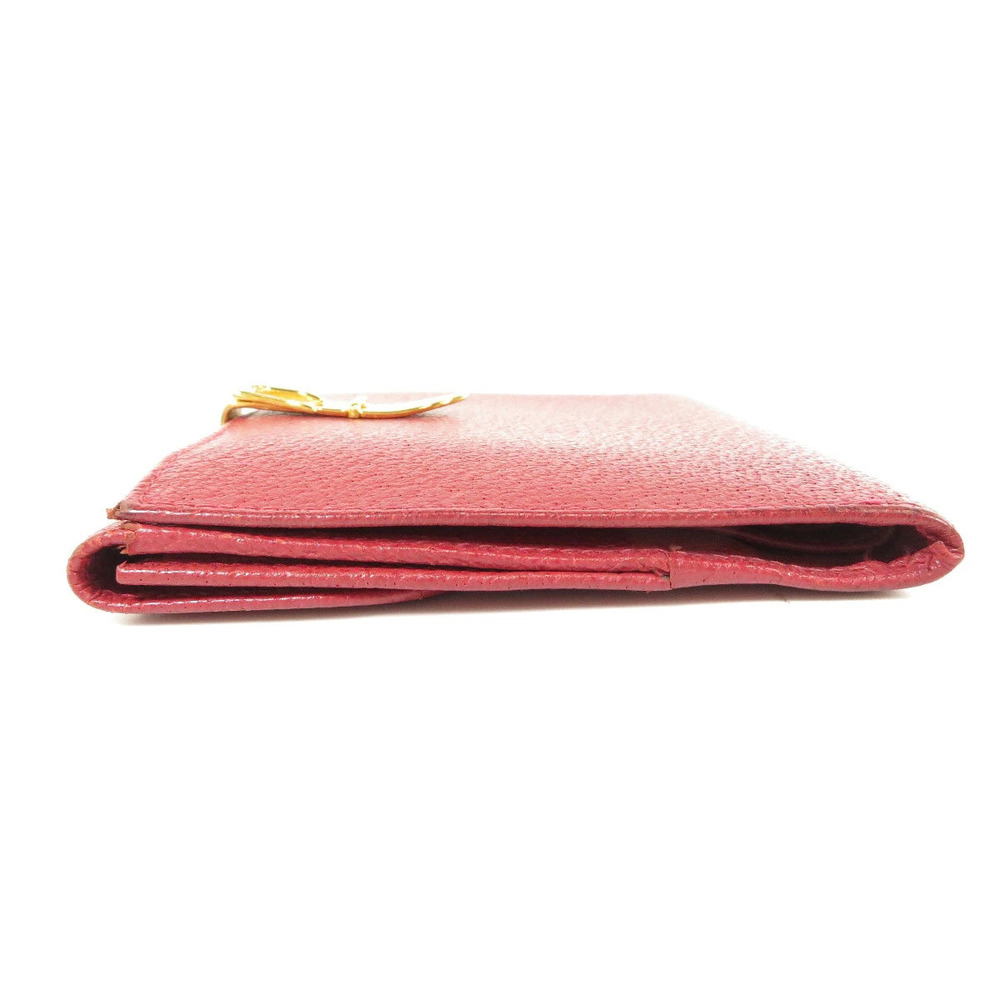Gucci Wallet Metal Motif fold Leather Bi - Picture 3 of 6